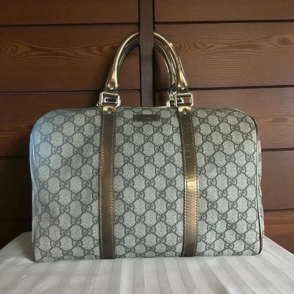 Gucci Coated Canvas Speedy with Metallic Bronze Accents - Picture 1 of 12